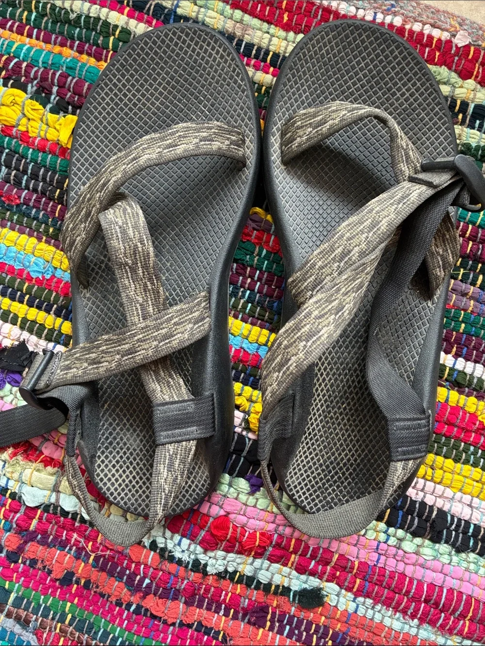 Chaco Vibram Black and Brown Outdoor Sandal Soles M 13